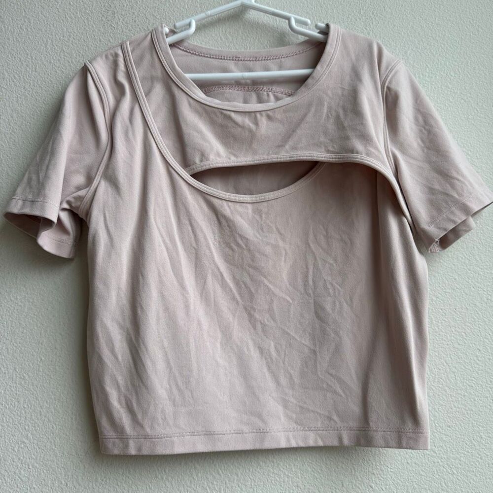 Lululemon Get Centered Short Sleeve *Nulu Color MITP Misty Pink Size 2/4 XS